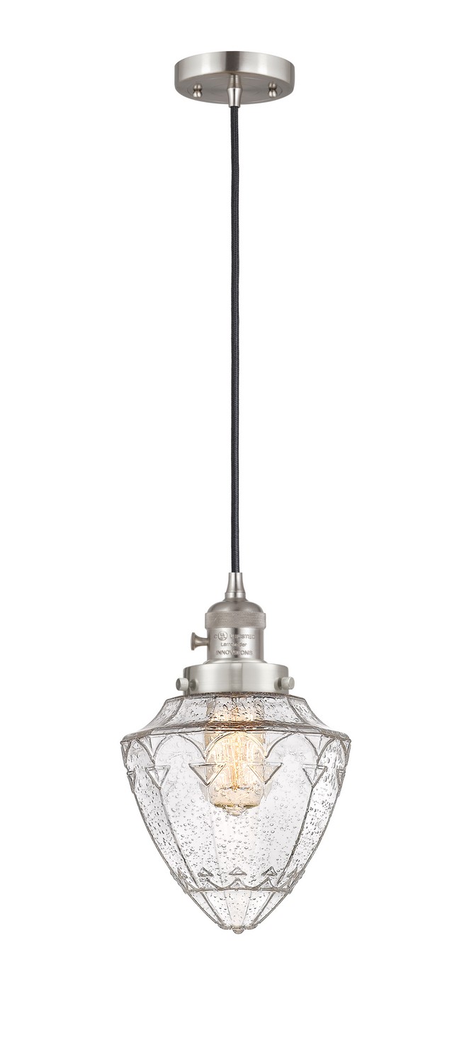 One Light Mini Pendant by Innovations - Franklin Restoration Collection, Brushed Satin Nickel Finish - 201CSW-SN-G664-7