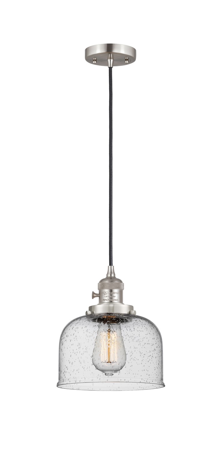 One Light Mini Pendant by Innovations - Franklin Restoration Collection, Brushed Satin Nickel Finish - 201CSW-SN-G74