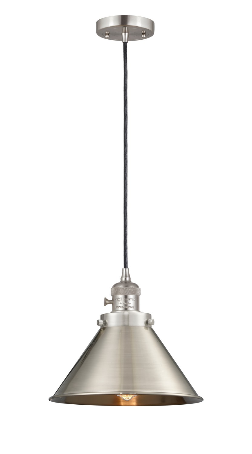 One Light Mini Pendant by Innovations - Franklin Restoration Collection, Brushed Satin Nickel Finish - 201CSW-SN-M10-SN