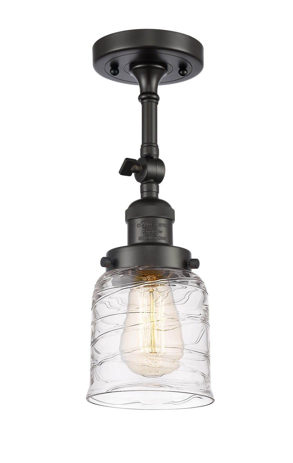 LED Semi-Flush Mount by Innovations - Franklin Restoration Collection, Oil Rubbed Bronze Finish - 201F-OB-G513-LED