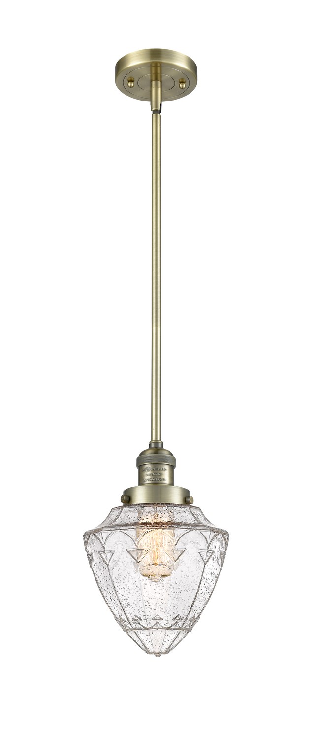 LED Mini Pendant by Innovations - Franklin Restoration Collection, Antique Brass Finish - 201S-AB-G664-7-LED