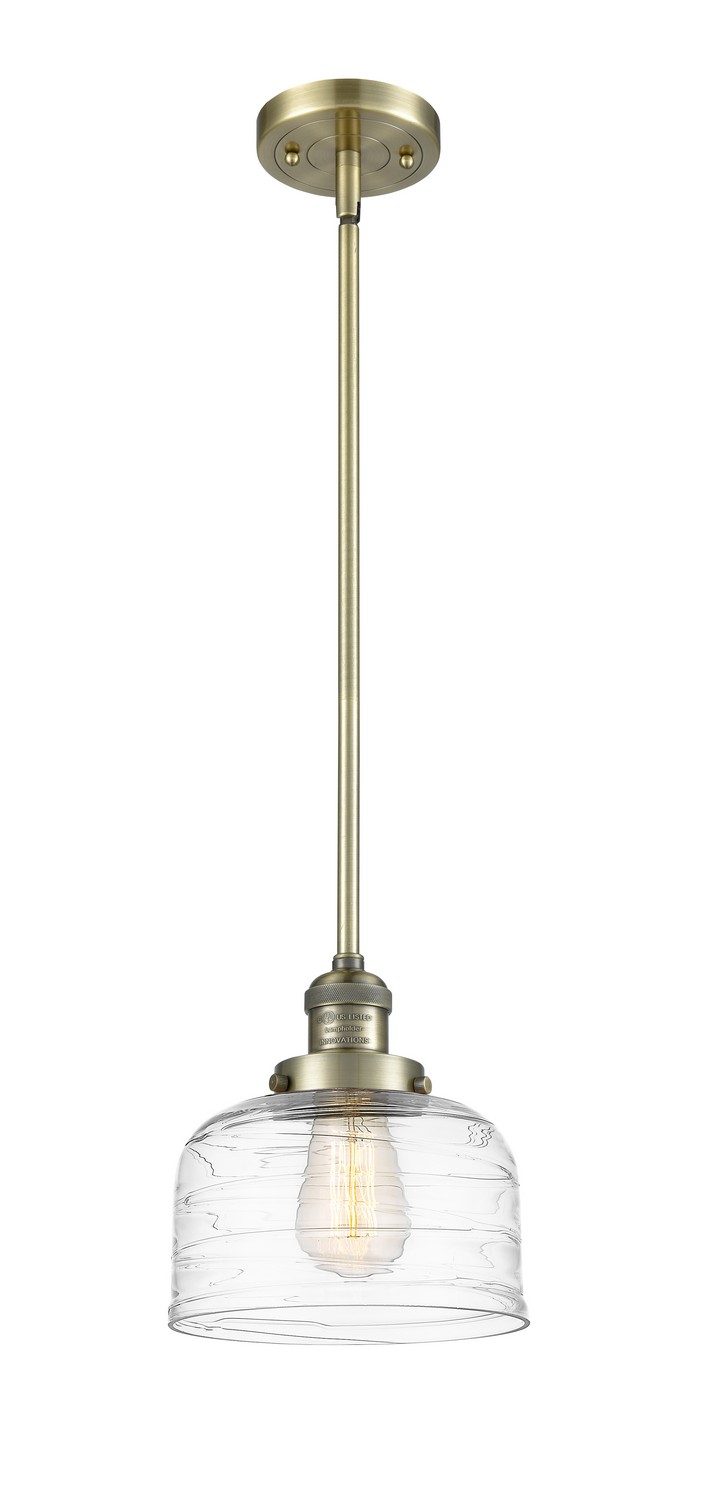 One Light Mini Pendant by Innovations - Franklin Restoration Collection, Antique Brass Finish - 201S-AB-G713