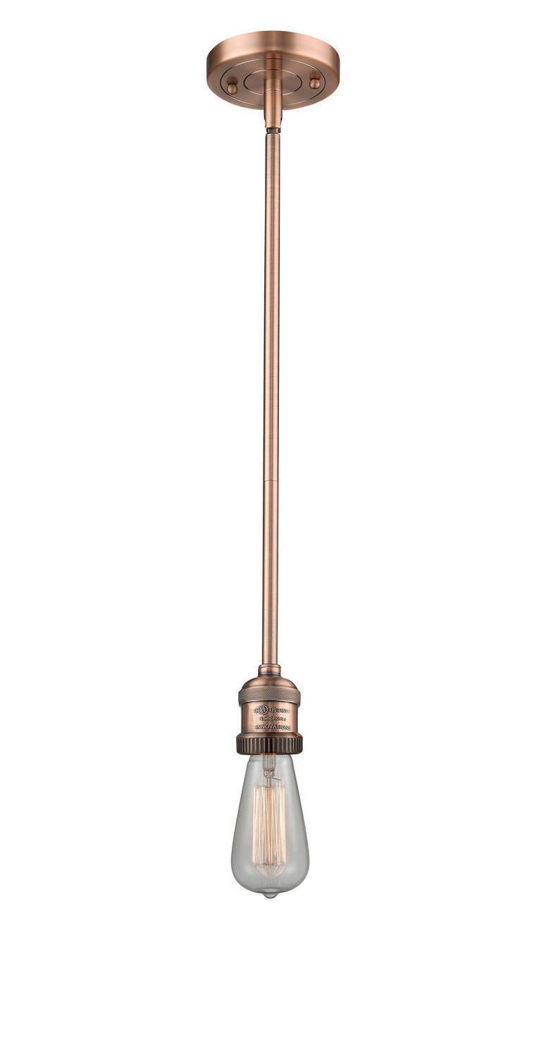 One Light Mini Pendant by Innovations - Franklin Restoration Collection, Antique Copper Finish - 201S-AC