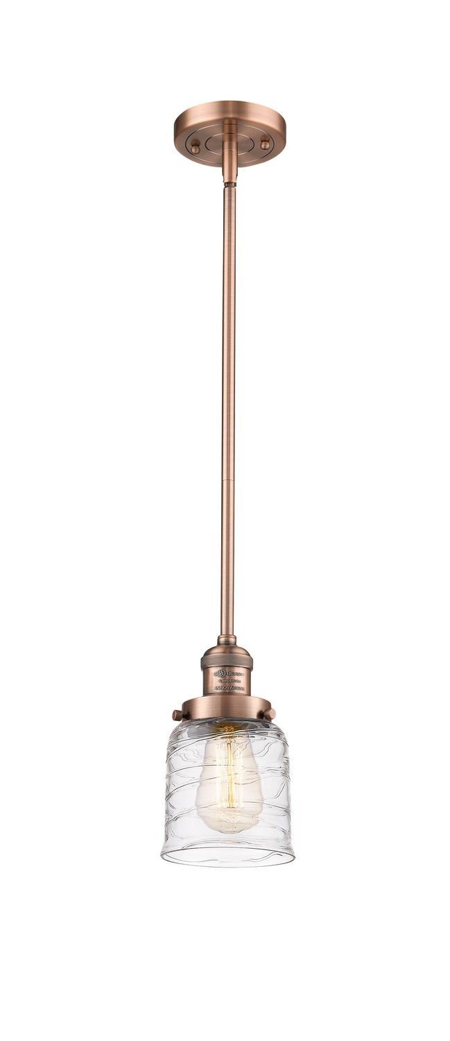 One Light Mini Pendant by Innovations - Franklin Restoration Collection, Antique Copper Finish - 201S-AC-G513
