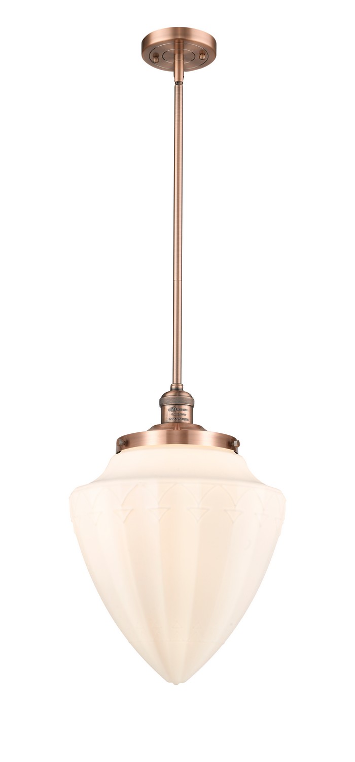 One Light Mini Pendant by Innovations - Franklin Restoration Collection, Antique Copper Finish - 201S-AC-G661-12
