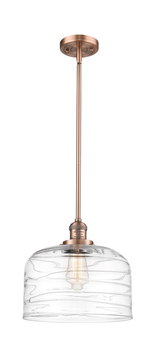 LED Mini Pendant by Innovations - Franklin Restoration Collection, Antique Copper Finish - 201S-AC-G713-L-LED