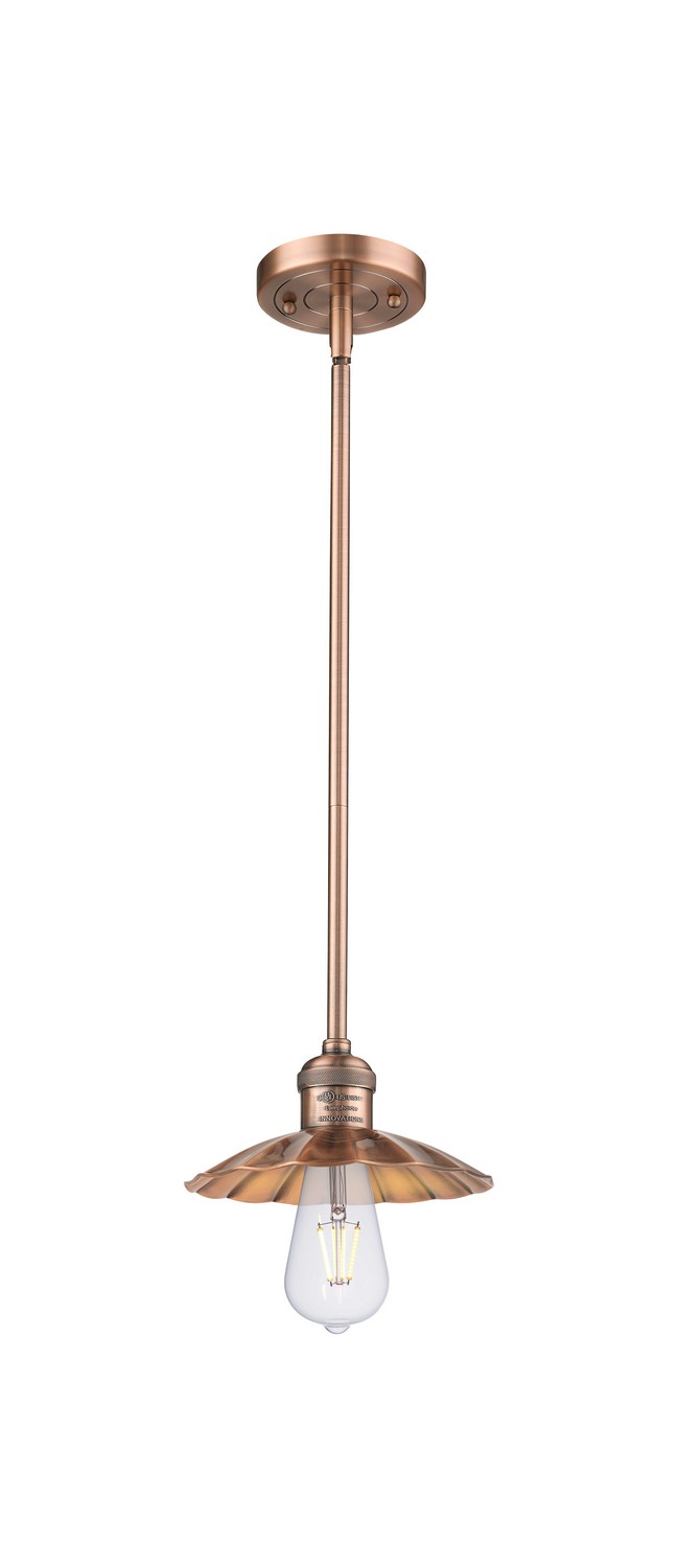 One Light Mini Pendant by Innovations - Franklin Restoration Collection, Antique Copper Finish - 201S-AC-M17-AC