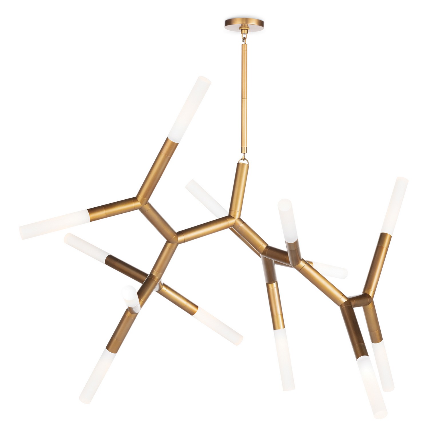 Photos - Chandelier / Lamp Traveler Regina Andrew Detroit Natural Brass Chandelier from the  Collection 16-1412NB 