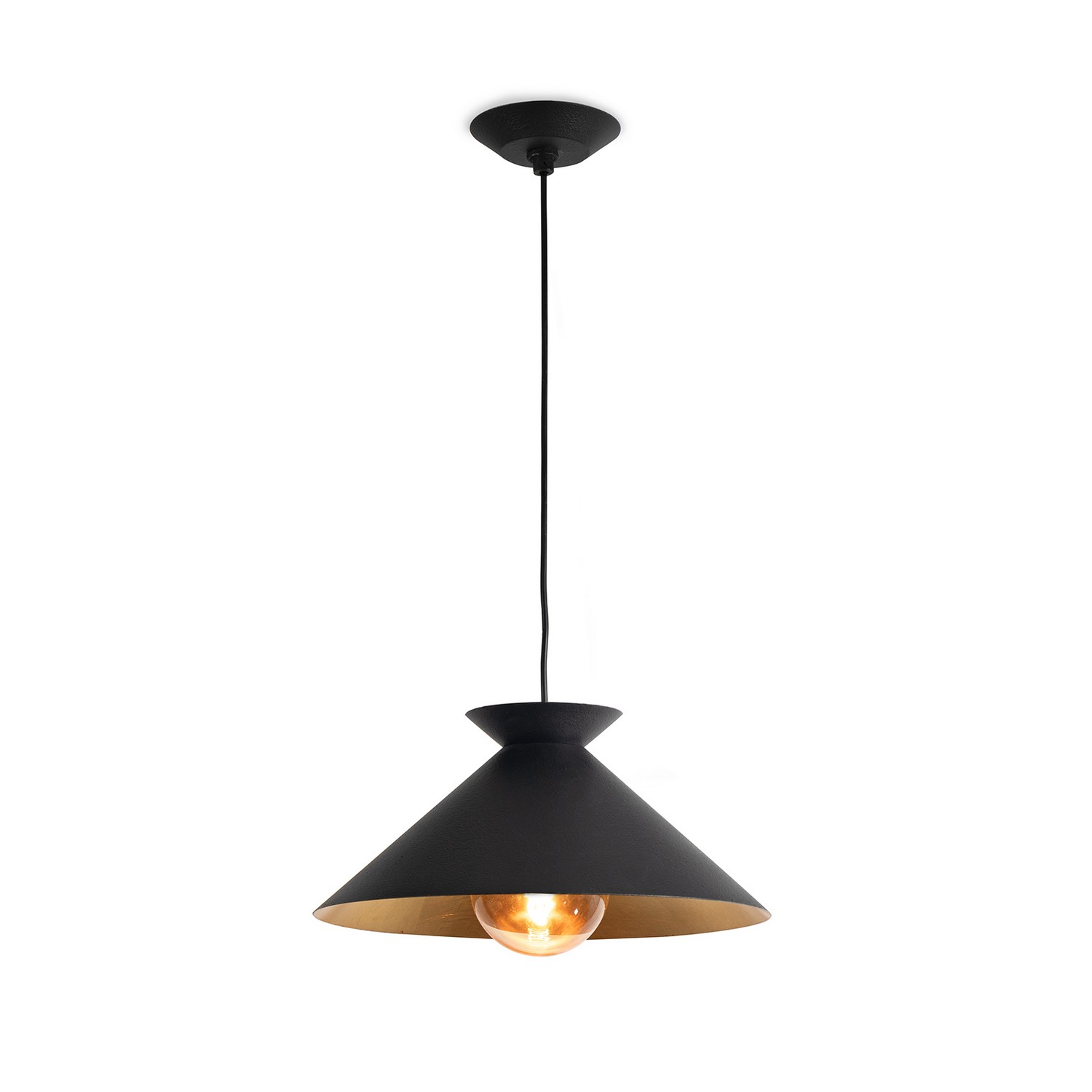 Photos - Chandelier / Lamp Regina Andrew Detroit Blackened Steel Pendant from the Viggo Collection 16-1430BLK