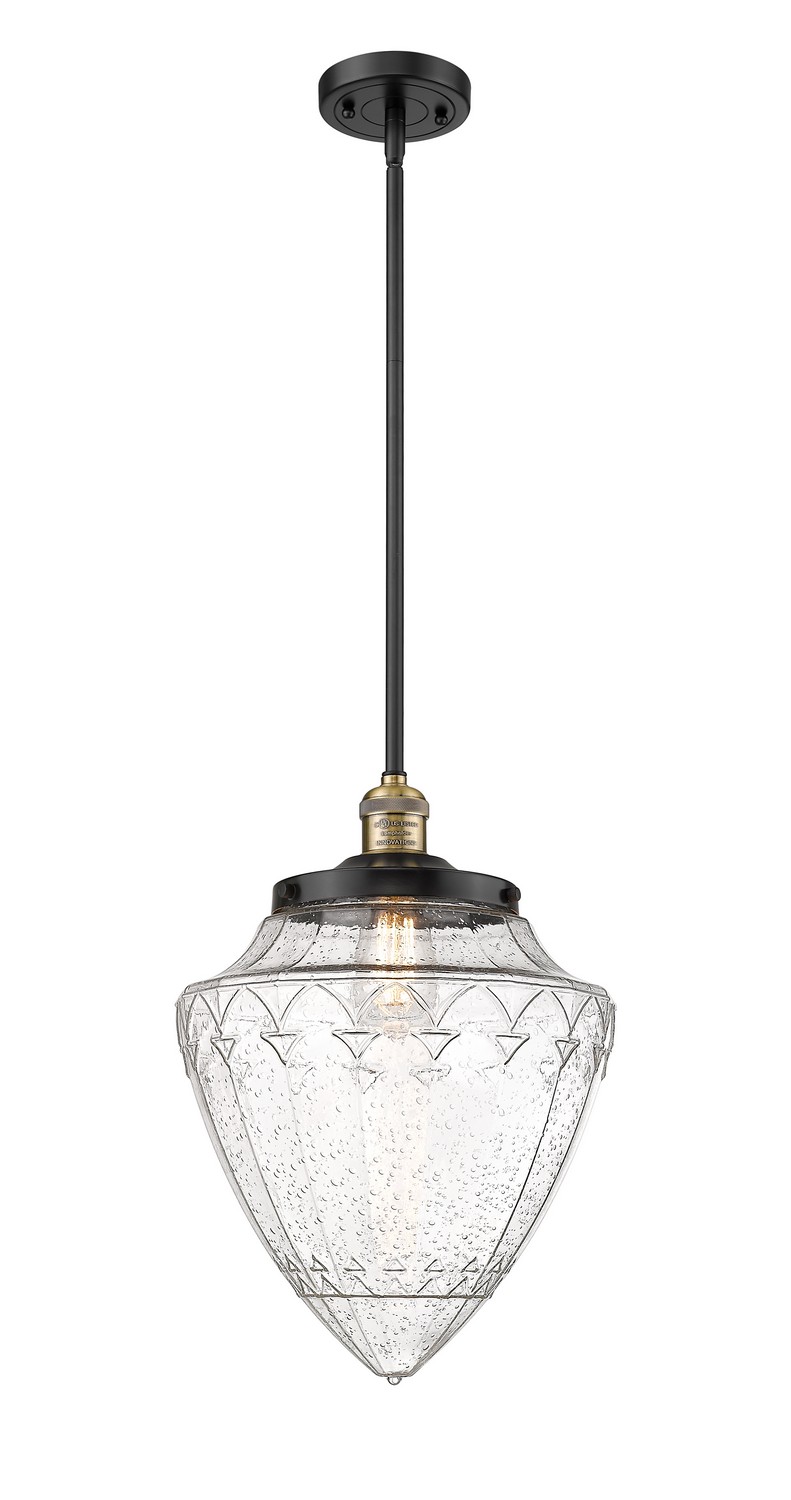 LED Mini Pendant by Innovations - Franklin Restoration Collection, Black Antique Brass Finish - 201S-BAB-G664-12-LED