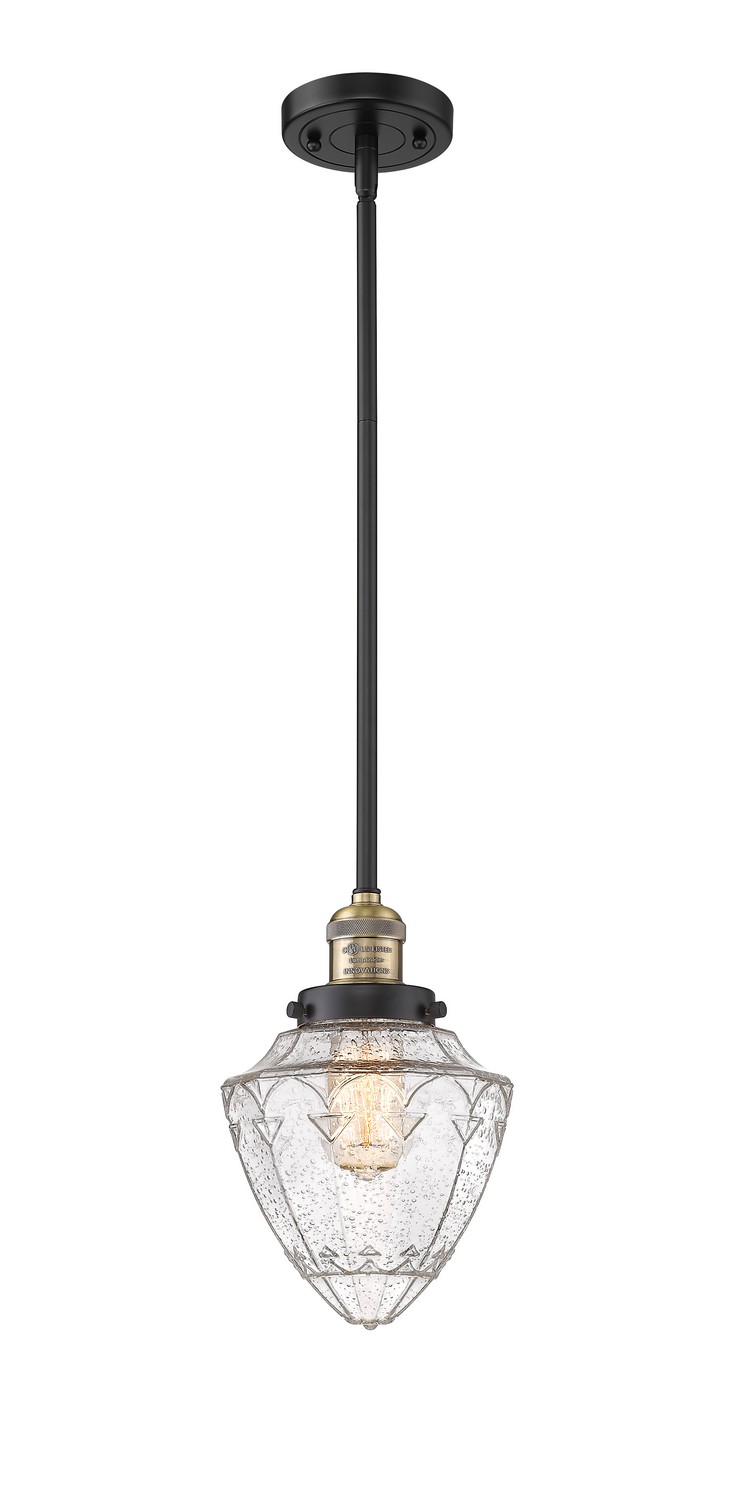 LED Mini Pendant by Innovations - Franklin Restoration Collection, Black Antique Brass Finish - 201S-BAB-G664-7-LED