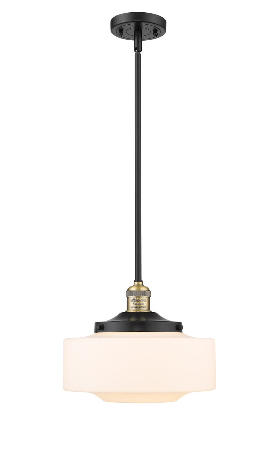 LED Mini Pendant by Innovations - Franklin Restoration Collection, Black Antique Brass Finish - 201S-BAB-G691-12-LED