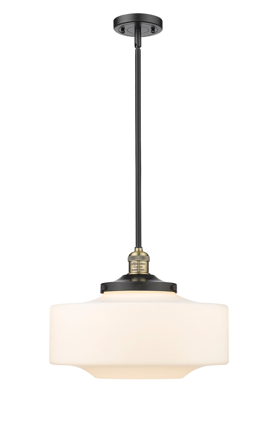 LED Mini Pendant by Innovations - Franklin Restoration Collection, Black Antique Brass Finish - 201S-BAB-G691-16-LED