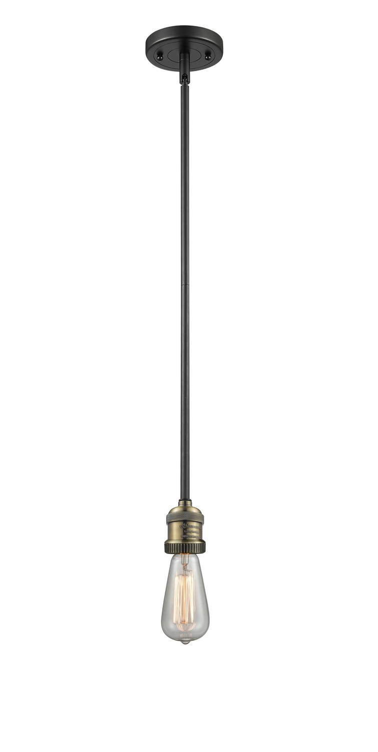 LED Mini Pendant by Innovations - Franklin Restoration Collection, Black Antique Brass Finish - 201S-BAB-LED