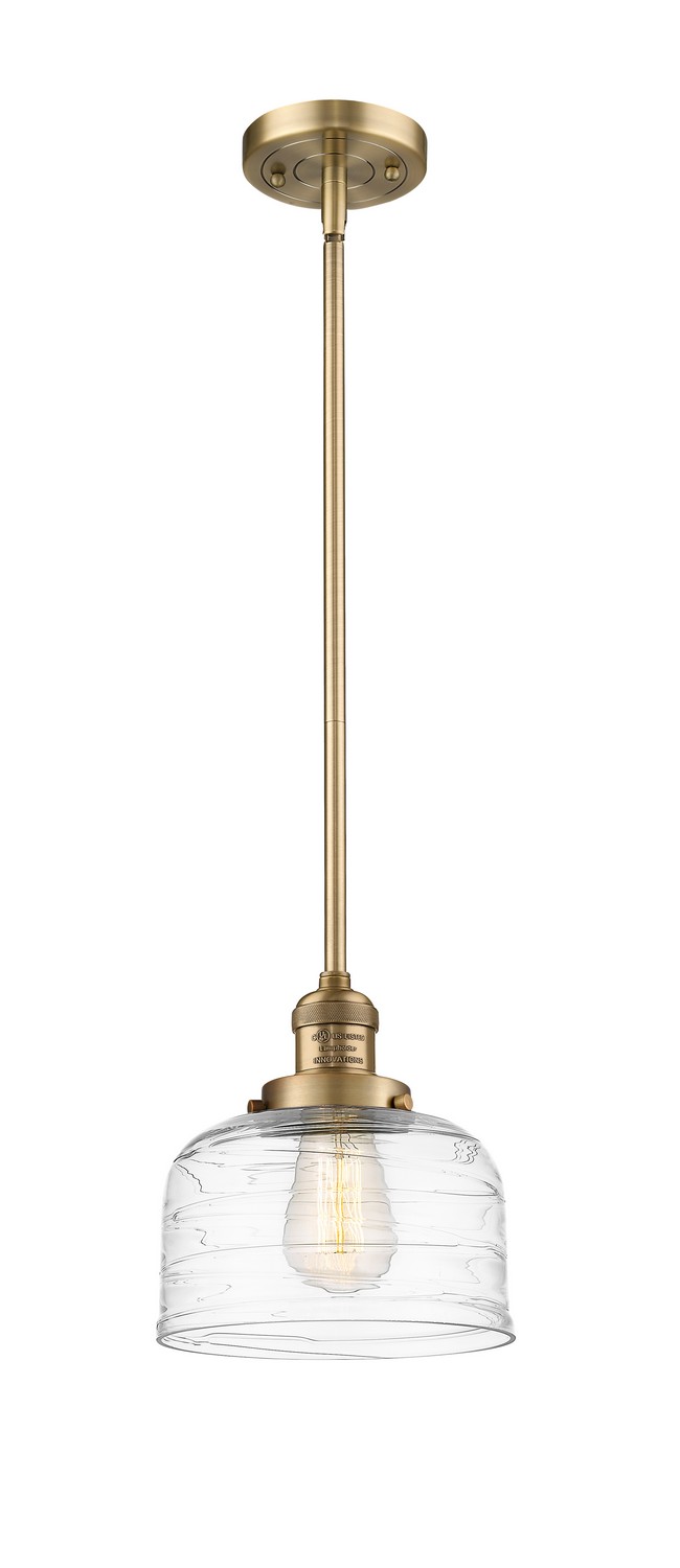 One Light Mini Pendant by Innovations - Franklin Restoration Collection, Brushed Brass Finish - 201S-BB-G713
