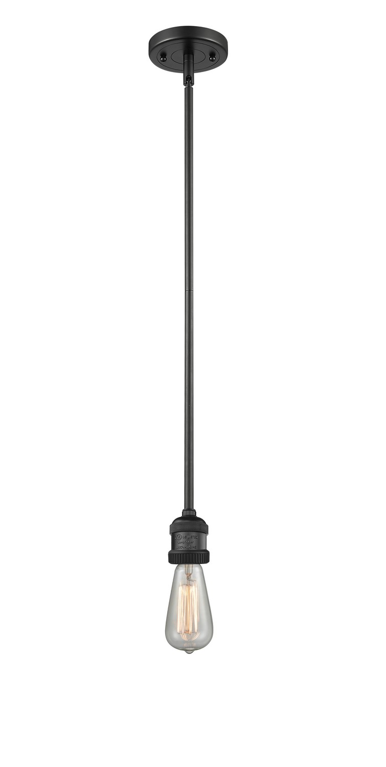 One Light Mini Pendant by Innovations - Franklin Restoration Collection, Matte Black Finish - 201S-BK