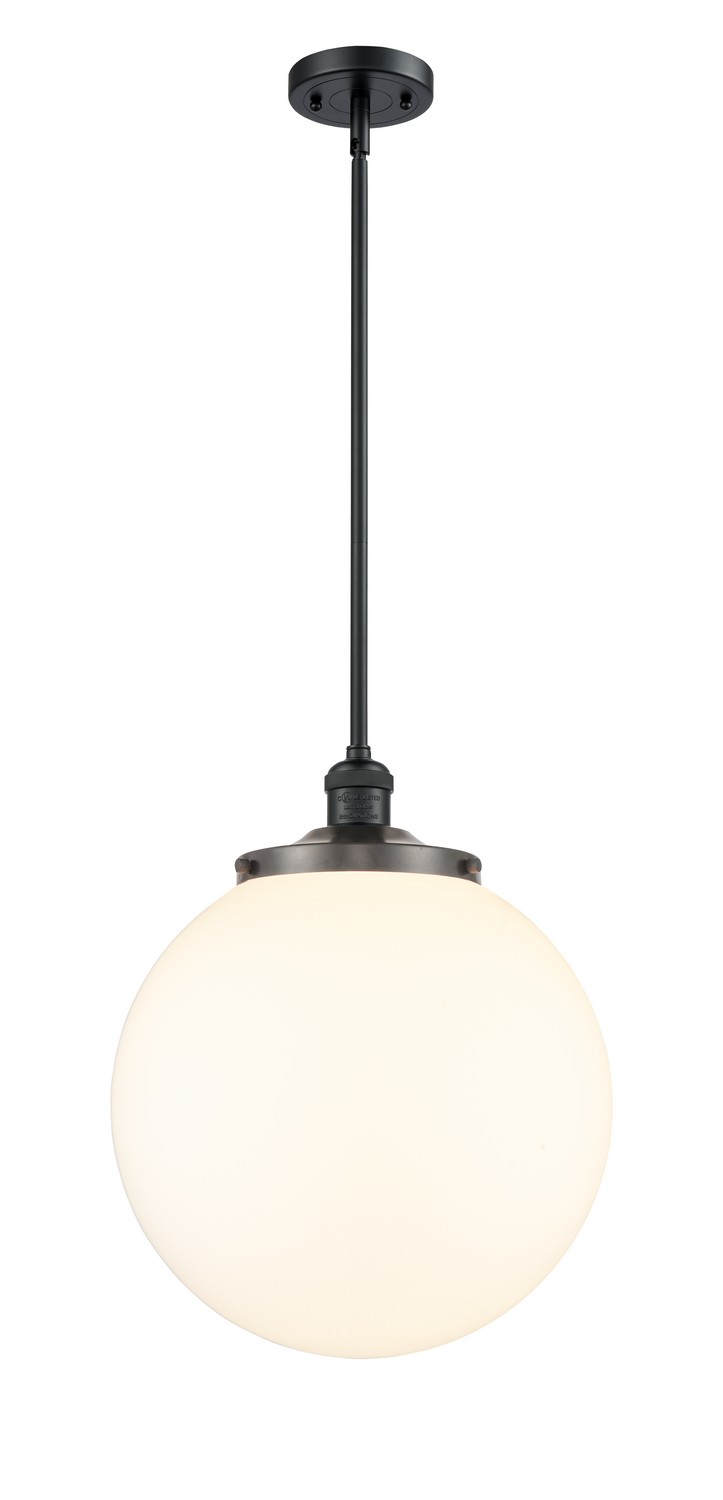 LED Pendant by Innovations - Franklin Restoration Collection, Matte Black Finish - 201S-BK-G201-14-LED