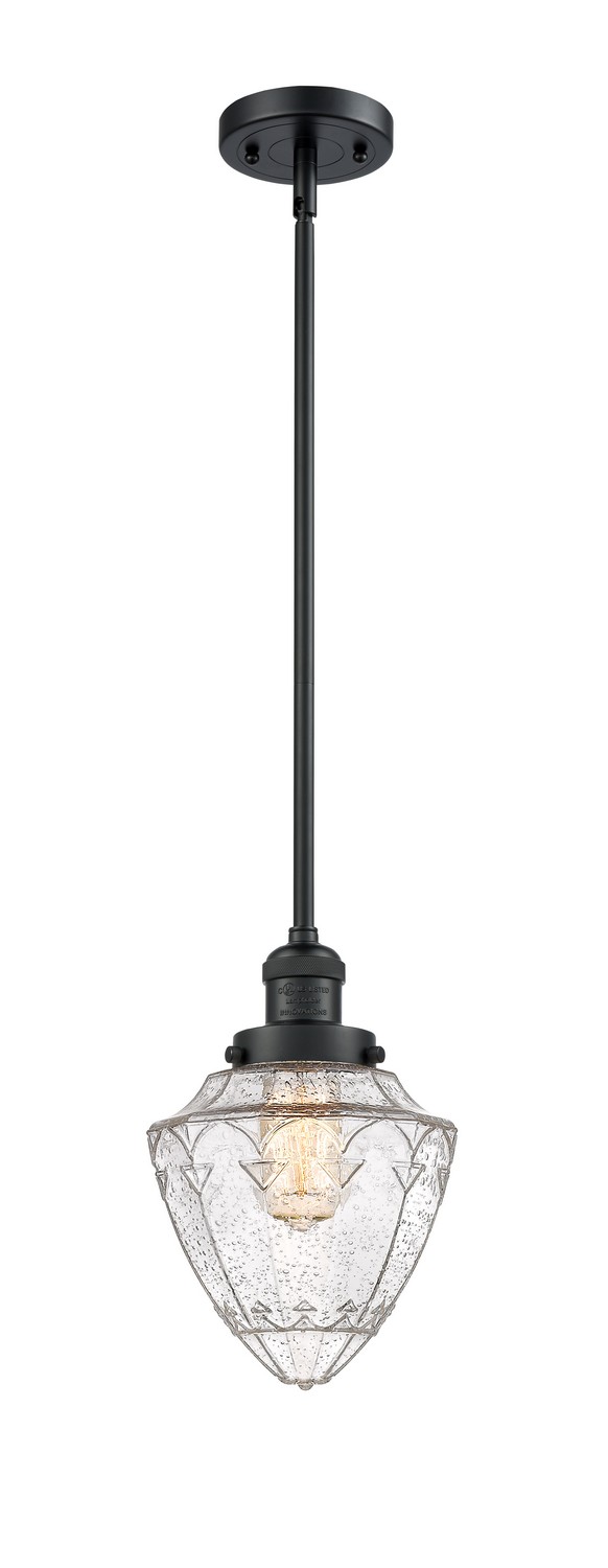 LED Mini Pendant by Innovations - Franklin Restoration Collection, Matte Black Finish - 201S-BK-G664-7-LED