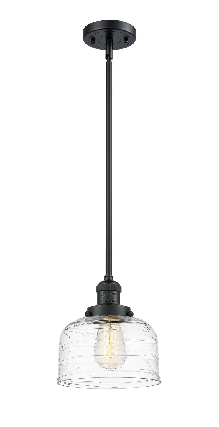 One Light Mini Pendant by Innovations - Franklin Restoration Collection, Matte Black Finish - 201S-BK-G713
