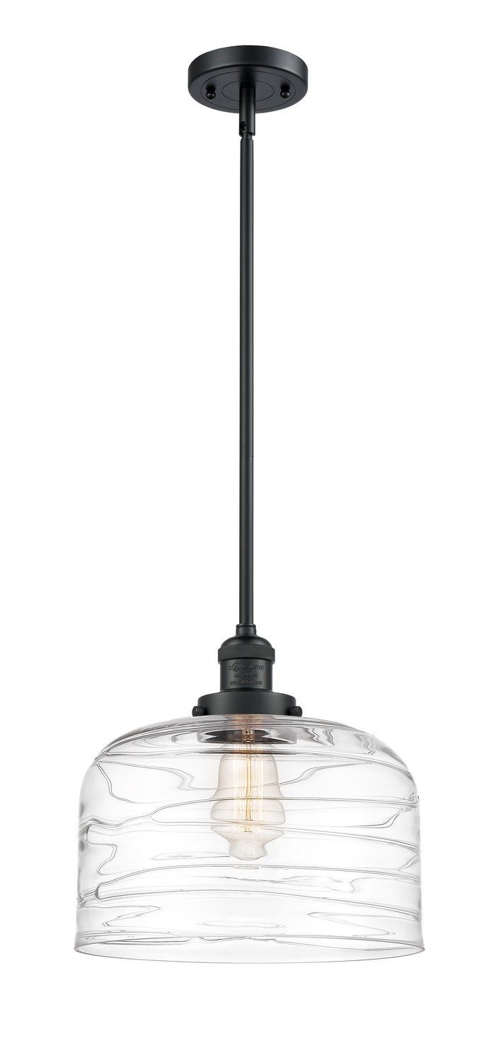One Light Mini Pendant by Innovations - Franklin Restoration Collection, Matte Black Finish - 201S-BK-G713-L