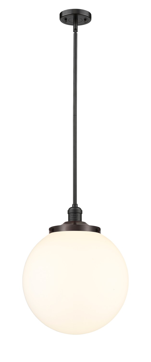 LED Pendant by Innovations - Franklin Restoration Collection, Oil Rubbed Bronze Finish - 201S-OB-G201-14-LED