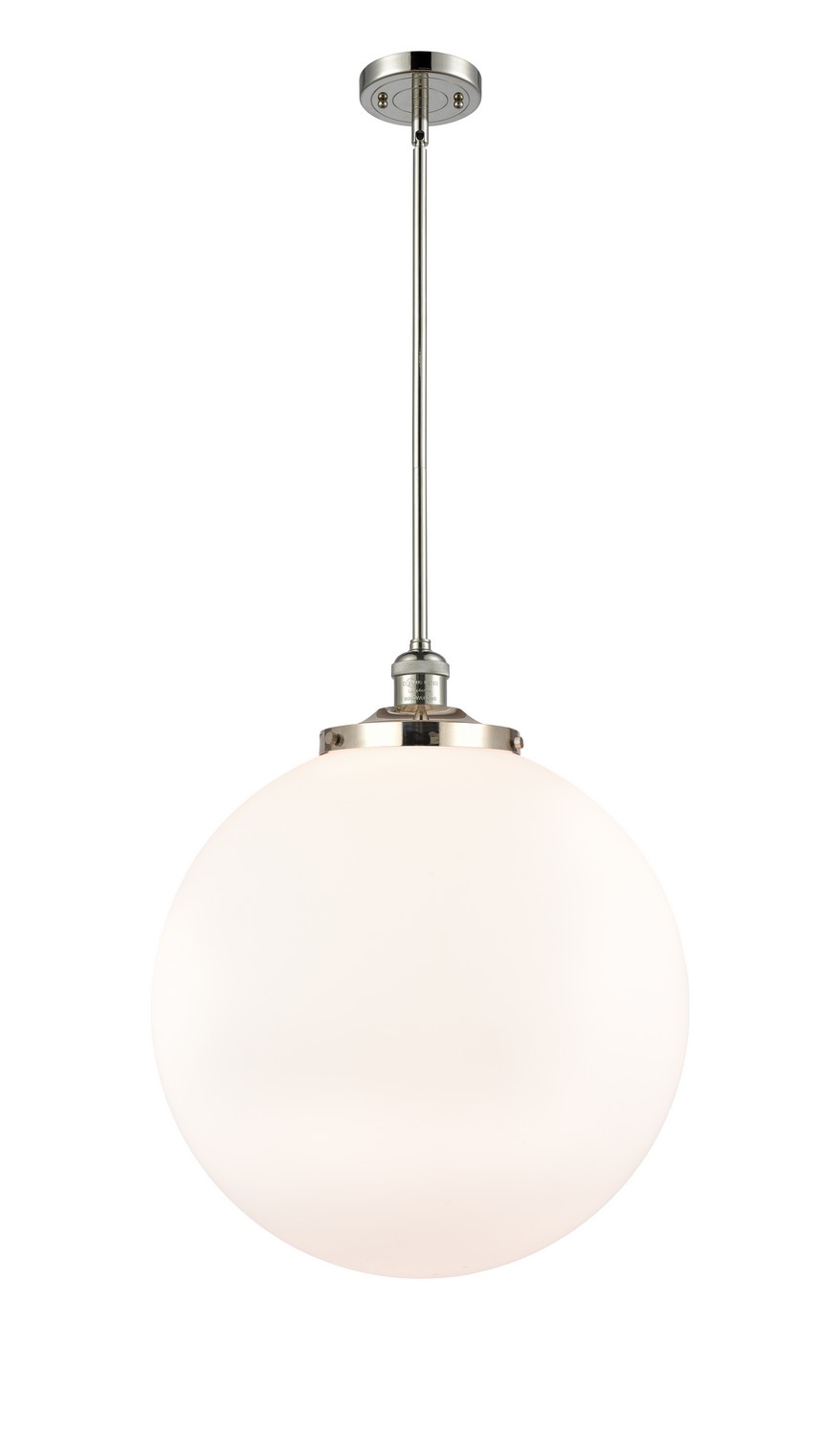 One Light Pendant by Innovations - Franklin Restoration Collection, Polished Nickel Finish - 201S-PN-G201-18