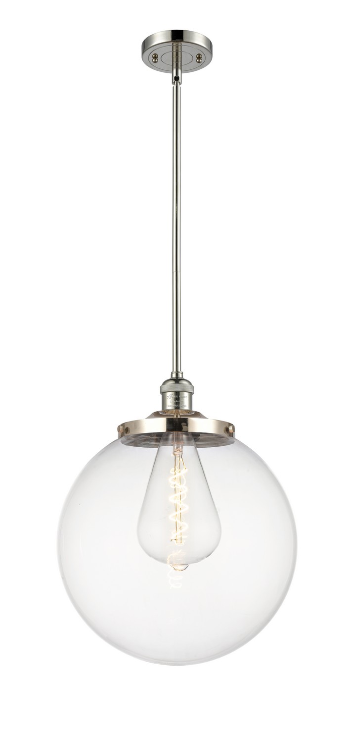 One Light Pendant by Innovations - Franklin Restoration Collection, Polished Nickel Finish - 201S-PN-G202-14