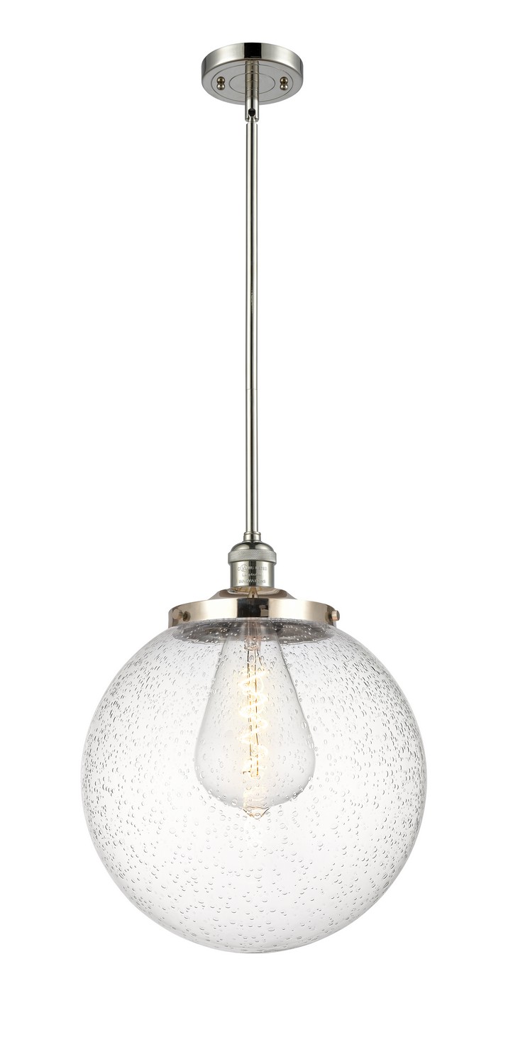 One Light Pendant by Innovations - Franklin Restoration Collection, Polished Nickel Finish - 201S-PN-G204-14