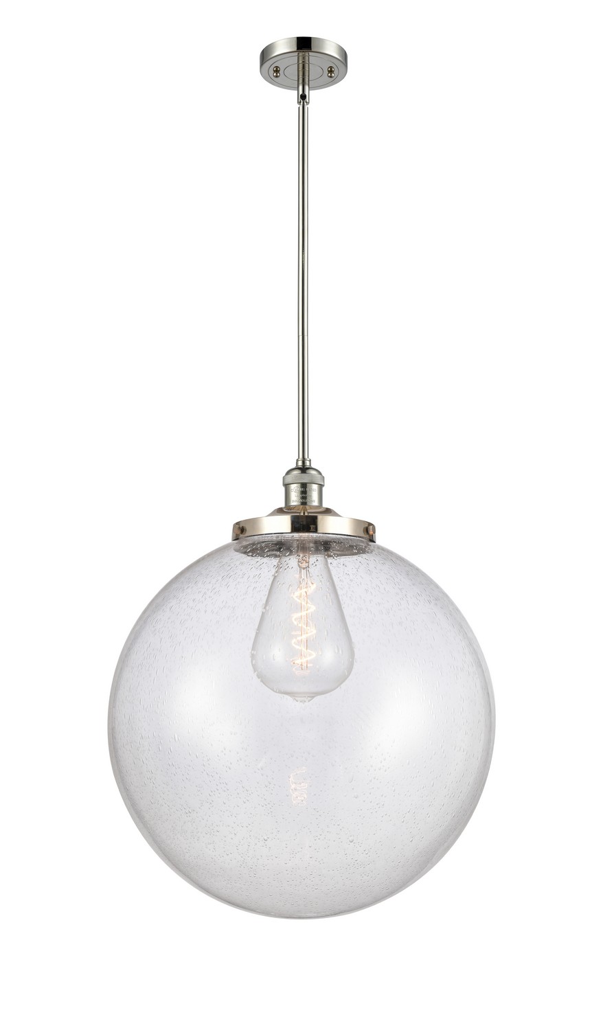 One Light Pendant by Innovations - Franklin Restoration Collection, Polished Nickel Finish - 201S-PN-G204-18