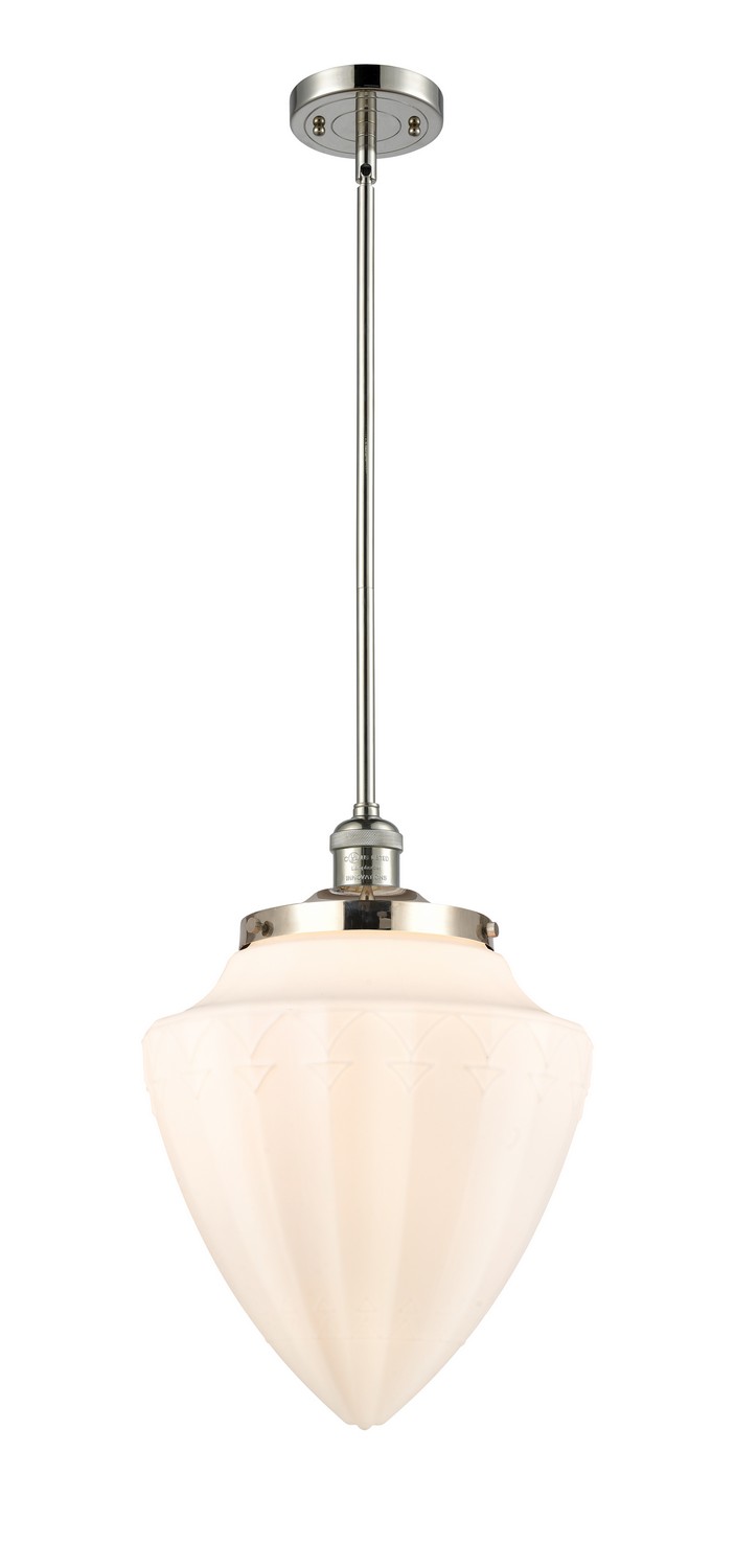 One Light Mini Pendant by Innovations - Franklin Restoration Collection, Polished Nickel Finish - 201S-PN-G661-12