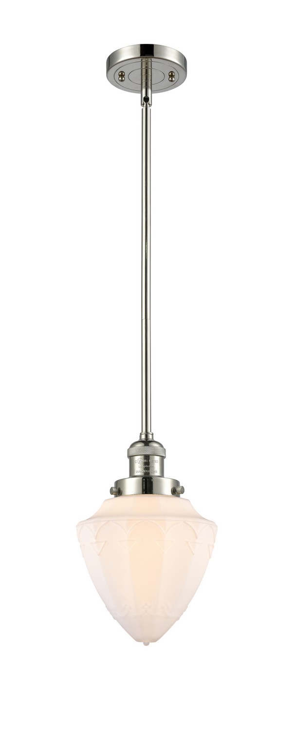 One Light Mini Pendant by Innovations - Franklin Restoration Collection, Polished Nickel Finish - 201S-PN-G661-7