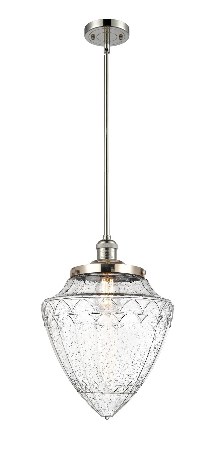 One Light Mini Pendant by Innovations - Franklin Restoration Collection, Polished Nickel Finish - 201S-PN-G664-12