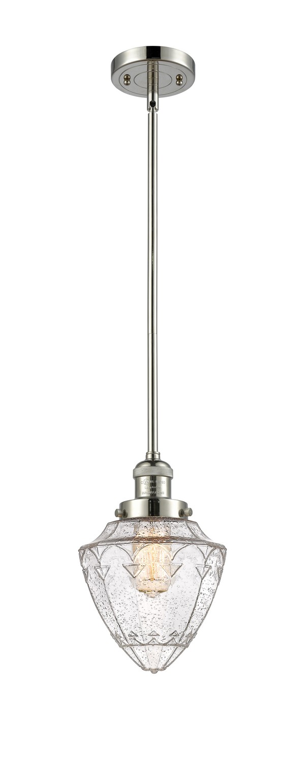 One Light Mini Pendant by Innovations - Franklin Restoration Collection, Polished Nickel Finish - 201S-PN-G664-7