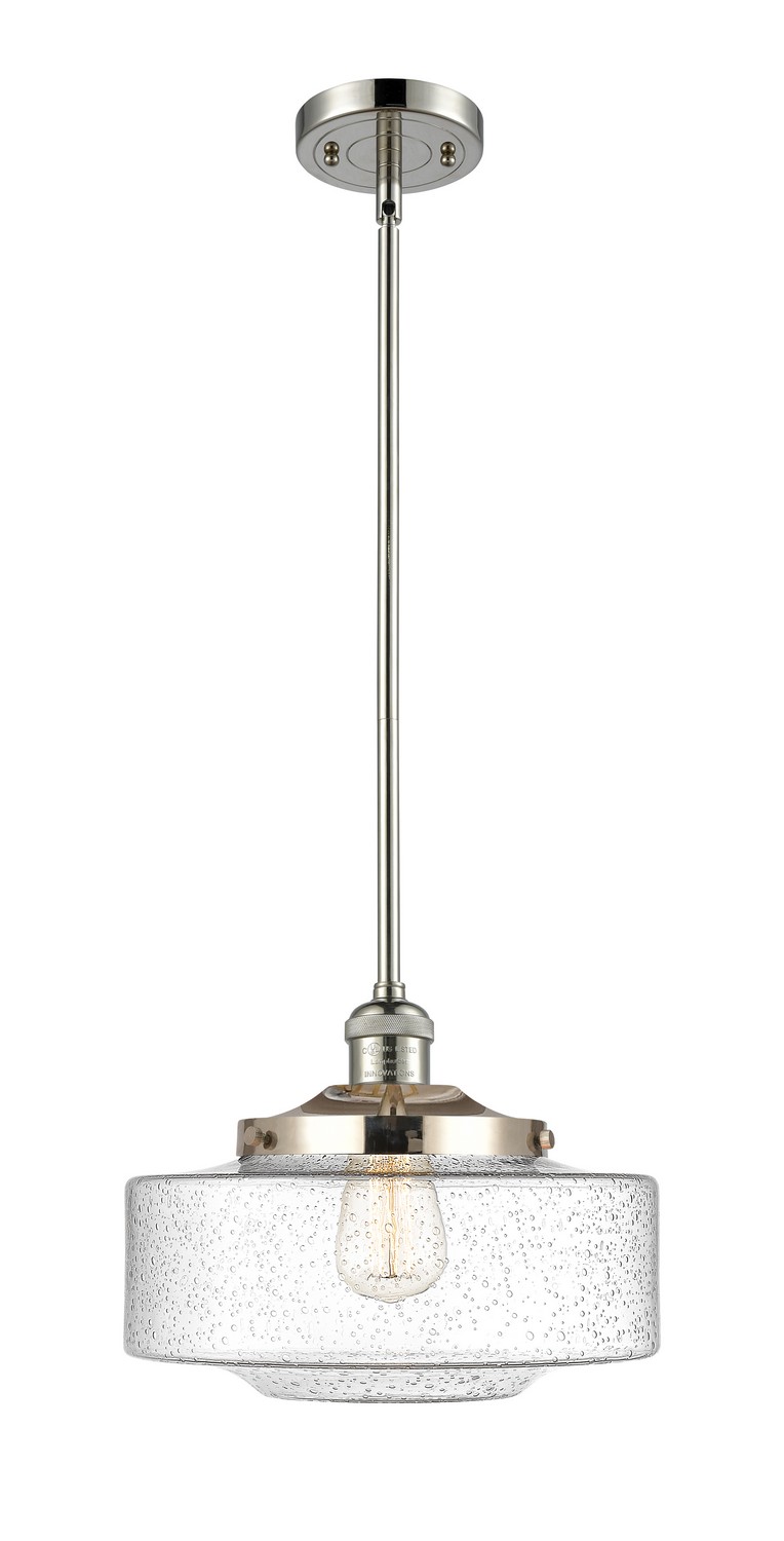One Light Mini Pendant by Innovations - Franklin Restoration Collection, Polished Nickel Finish - 201S-PN-G694-12
