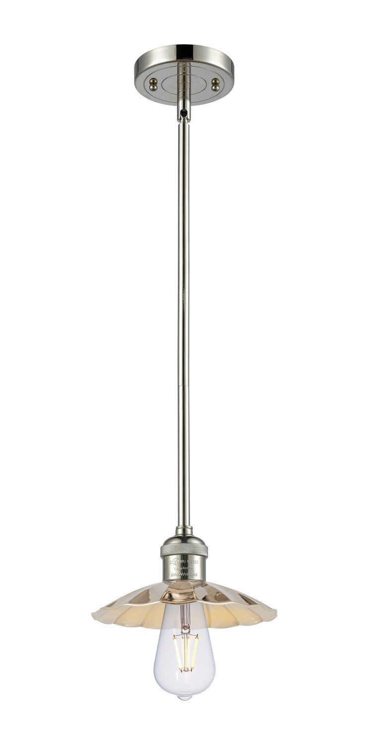 One Light Mini Pendant by Innovations - Franklin Restoration Collection, Polished Nickel Finish - 201S-PN-M17-PN