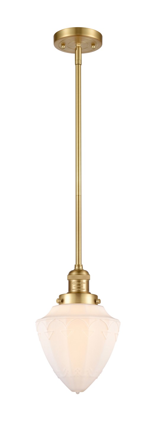 One Light Mini Pendant by Innovations - Franklin Restoration Collection, Satin Gold Finish - 201S-SG-G661-7