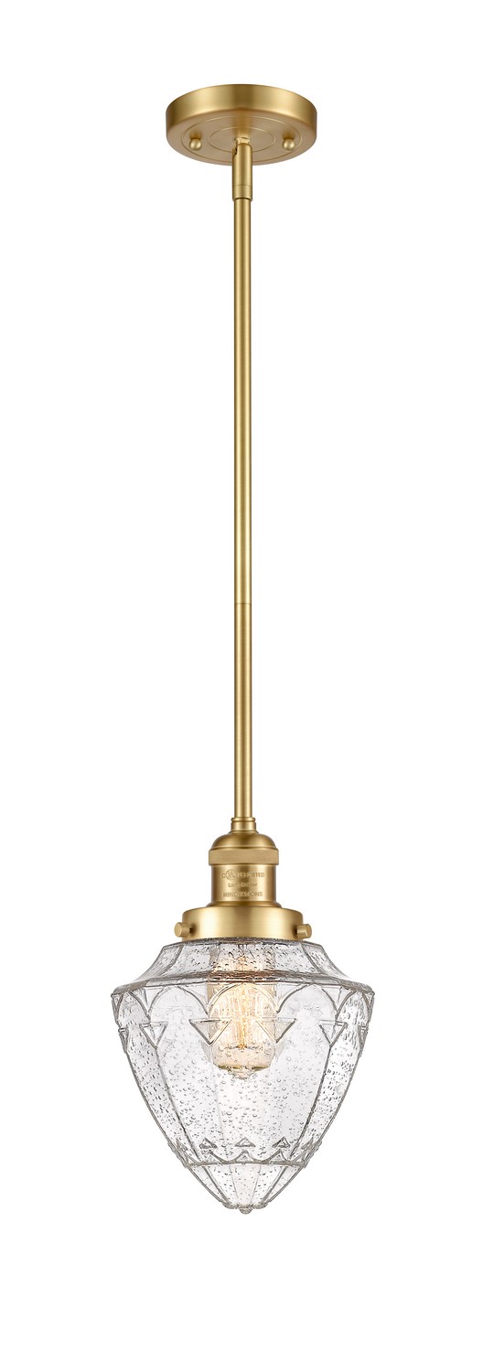 One Light Mini Pendant by Innovations - Franklin Restoration Collection, Satin Gold Finish - 201S-SG-G664-7