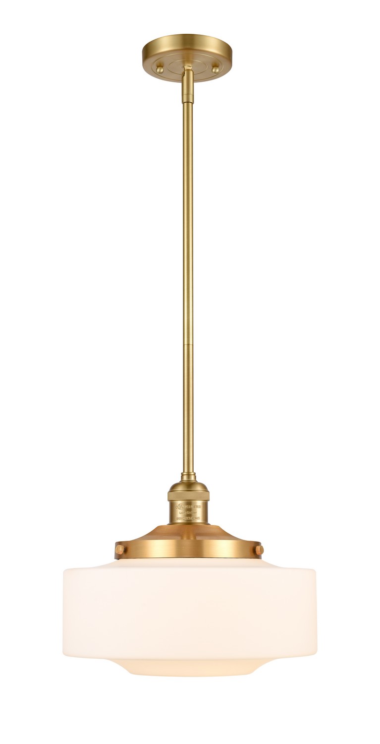 One Light Mini Pendant by Innovations - Franklin Restoration Collection, Satin Gold Finish - 201S-SG-G691-12