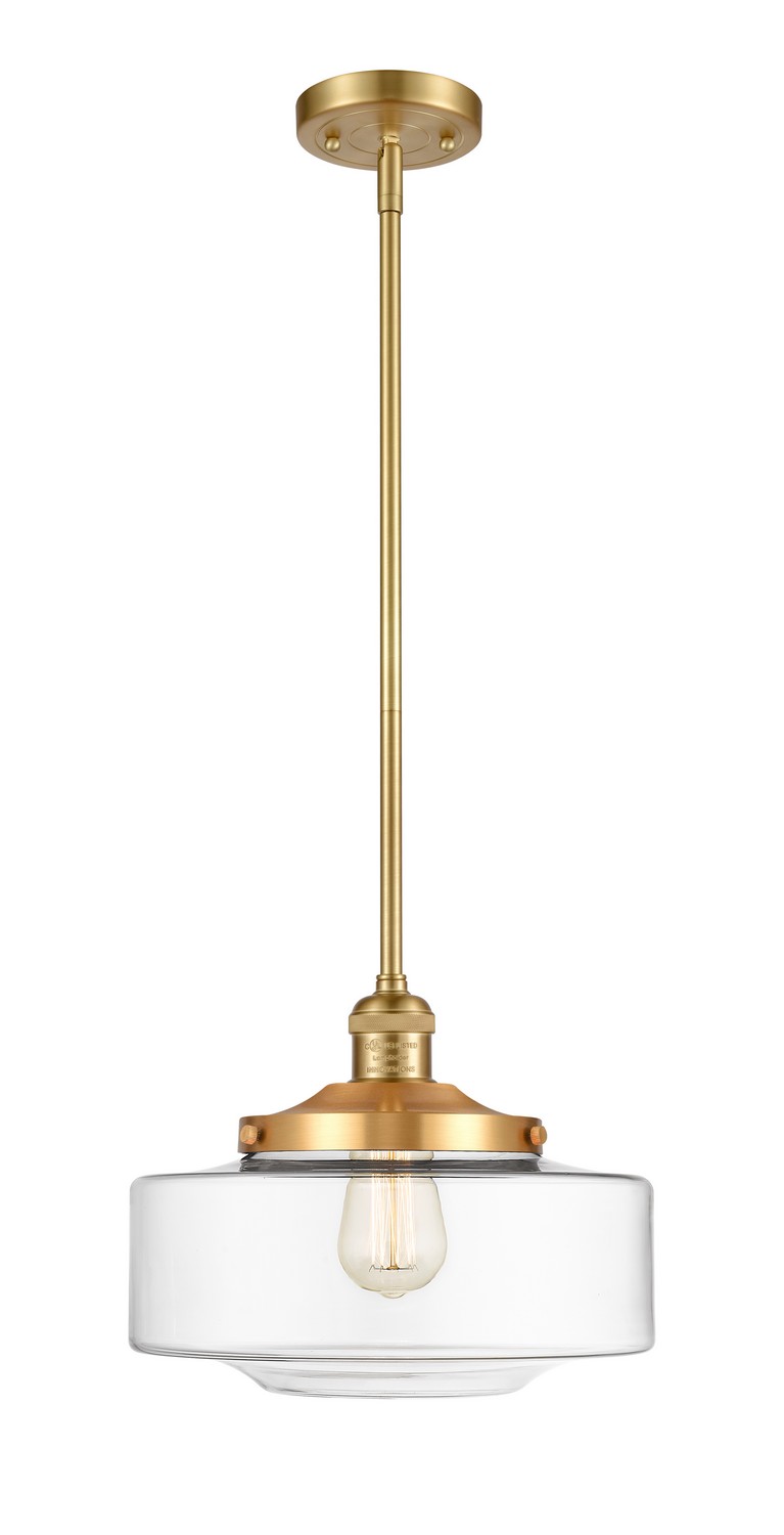 One Light Mini Pendant by Innovations - Franklin Restoration Collection, Satin Gold Finish - 201S-SG-G692-12