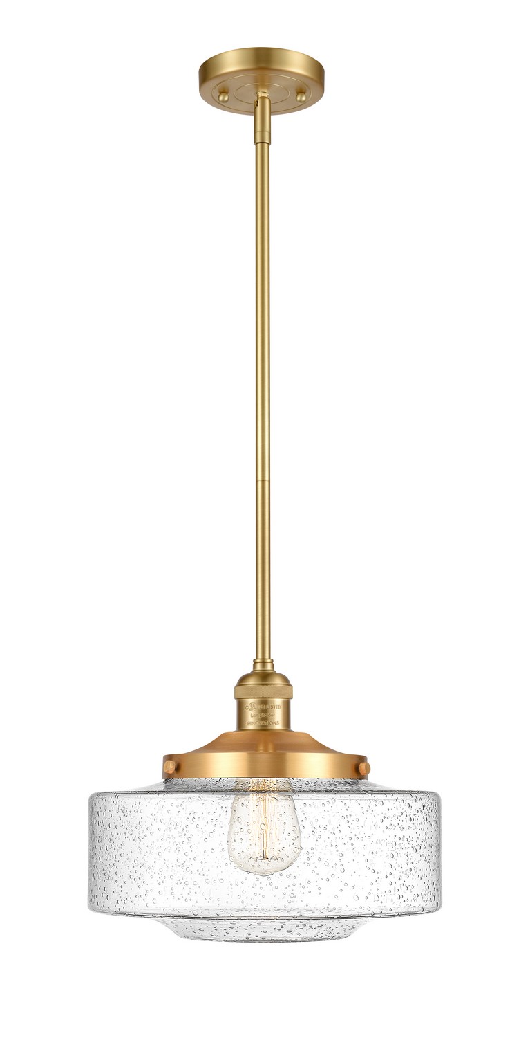 One Light Mini Pendant by Innovations - Franklin Restoration Collection, Satin Gold Finish - 201S-SG-G694-12