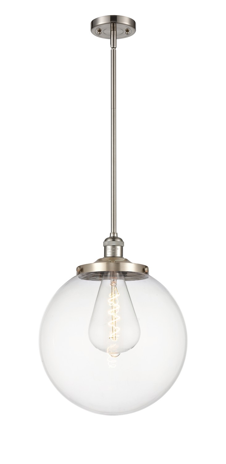 One Light Pendant by Innovations - Franklin Restoration Collection, Brushed Satin Nickel Finish - 201S-SN-G202-14