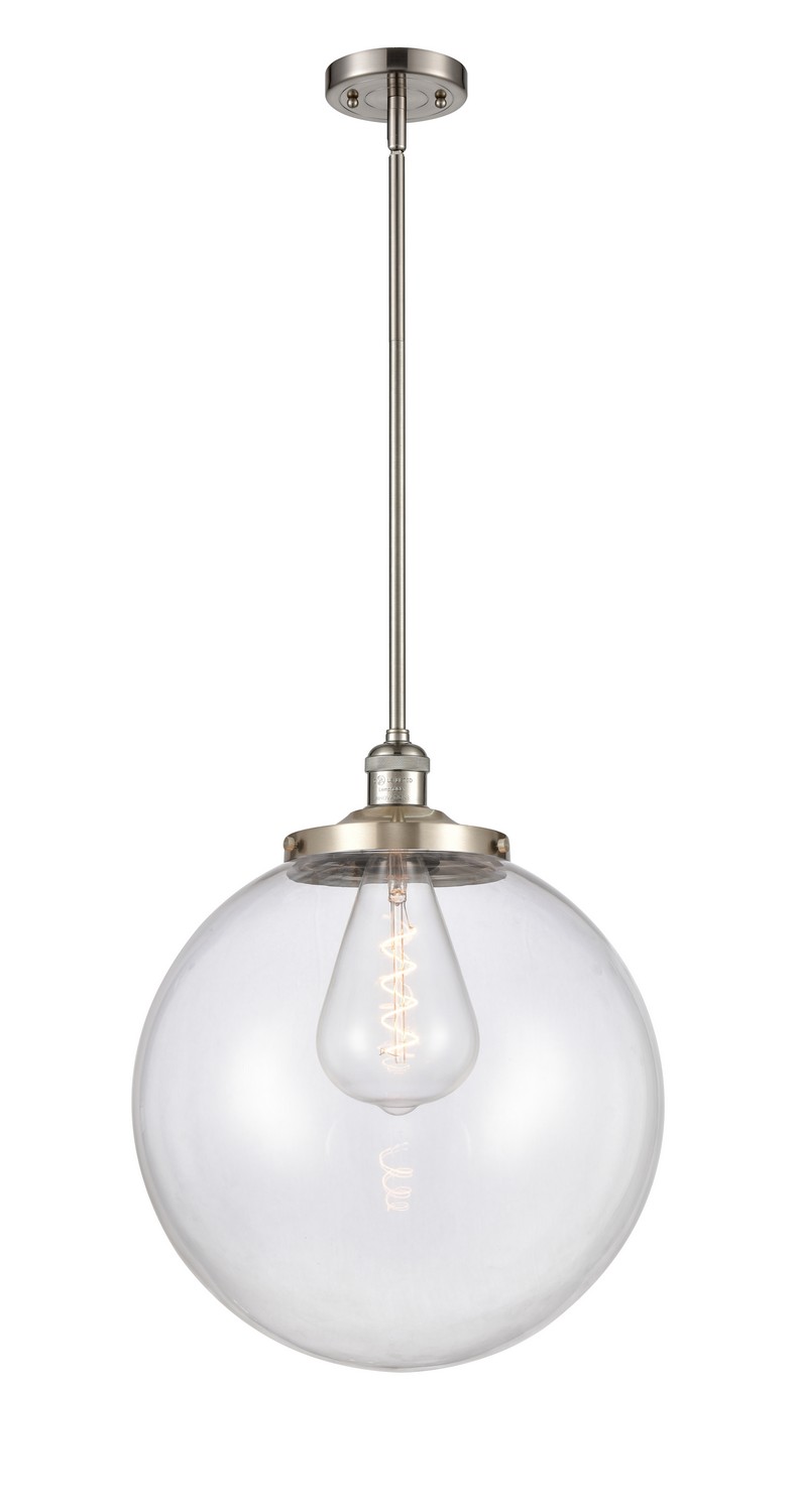 One Light Pendant by Innovations - Franklin Restoration Collection, Brushed Satin Nickel Finish - 201S-SN-G202-16