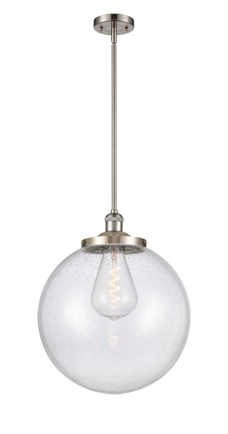 One Light Pendant by Innovations - Franklin Restoration Collection, Brushed Satin Nickel Finish - 201S-SN-G204-16