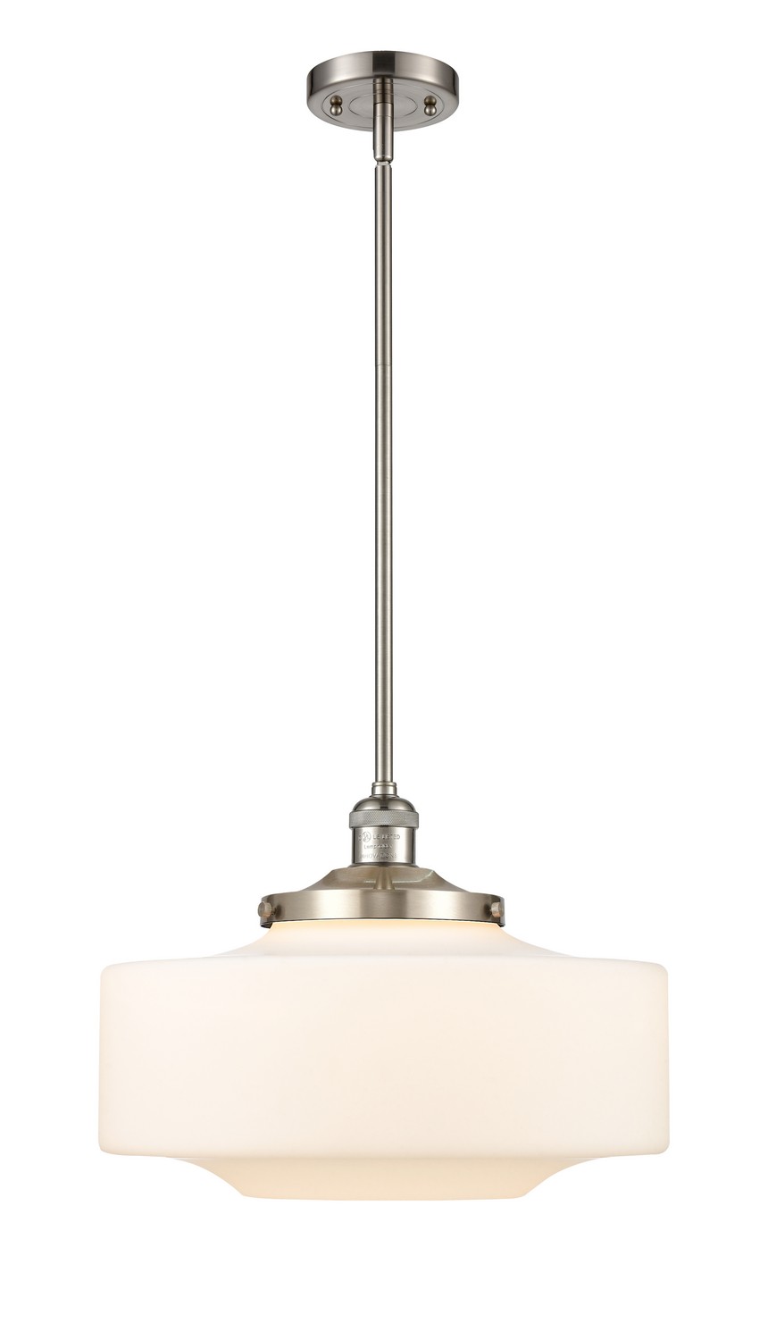 One Light Mini Pendant by Innovations - Franklin Restoration Collection, Brushed Satin Nickel Finish - 201S-SN-G691-16