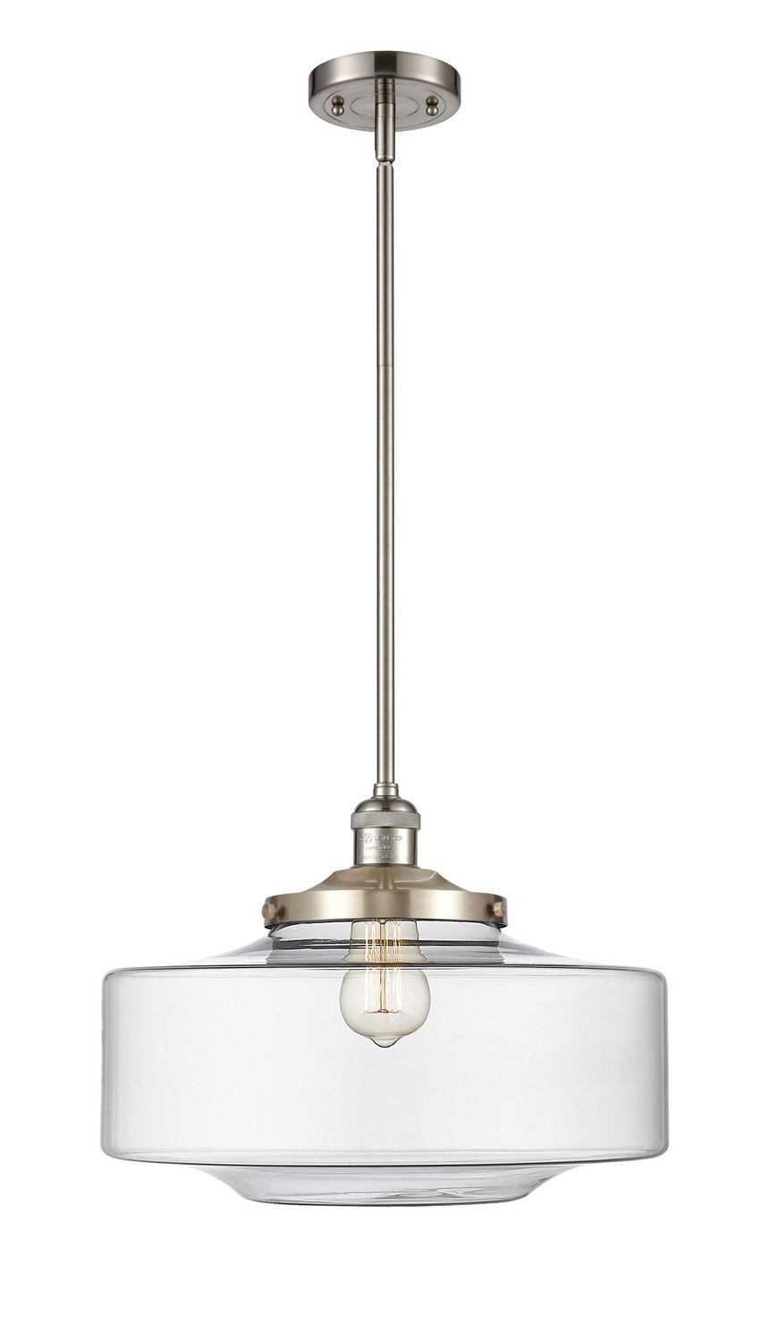 One Light Mini Pendant by Innovations - Franklin Restoration Collection, Brushed Satin Nickel Finish - 201S-SN-G692-16