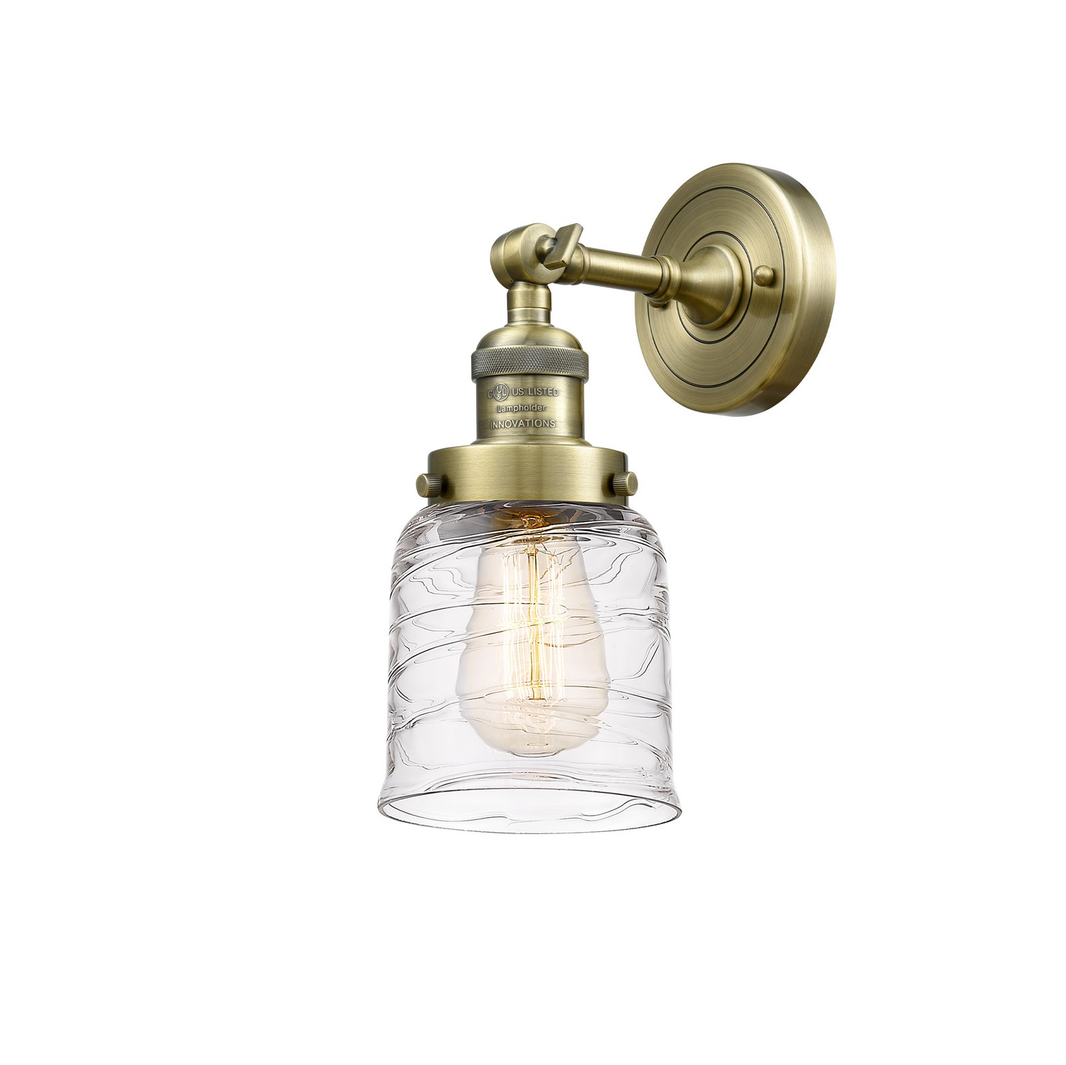 LED Wall Sconce by Innovations - Franklin Restoration Collection, Antique Brass Finish - 203-AB-G513-LED