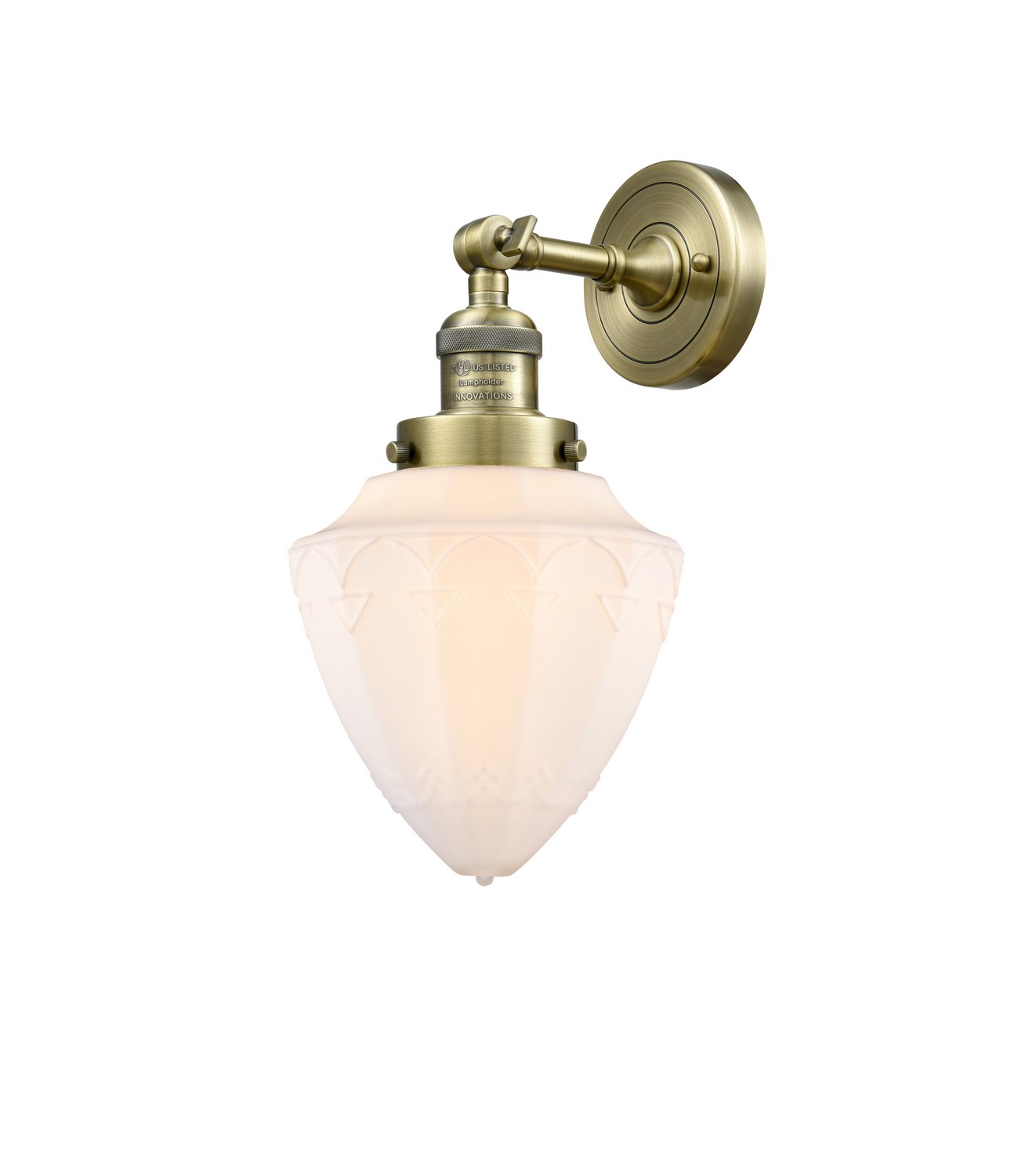One Light Wall Sconce by Innovations - Franklin Restoration Collection, Antique Brass Finish - 203-AB-G661-7