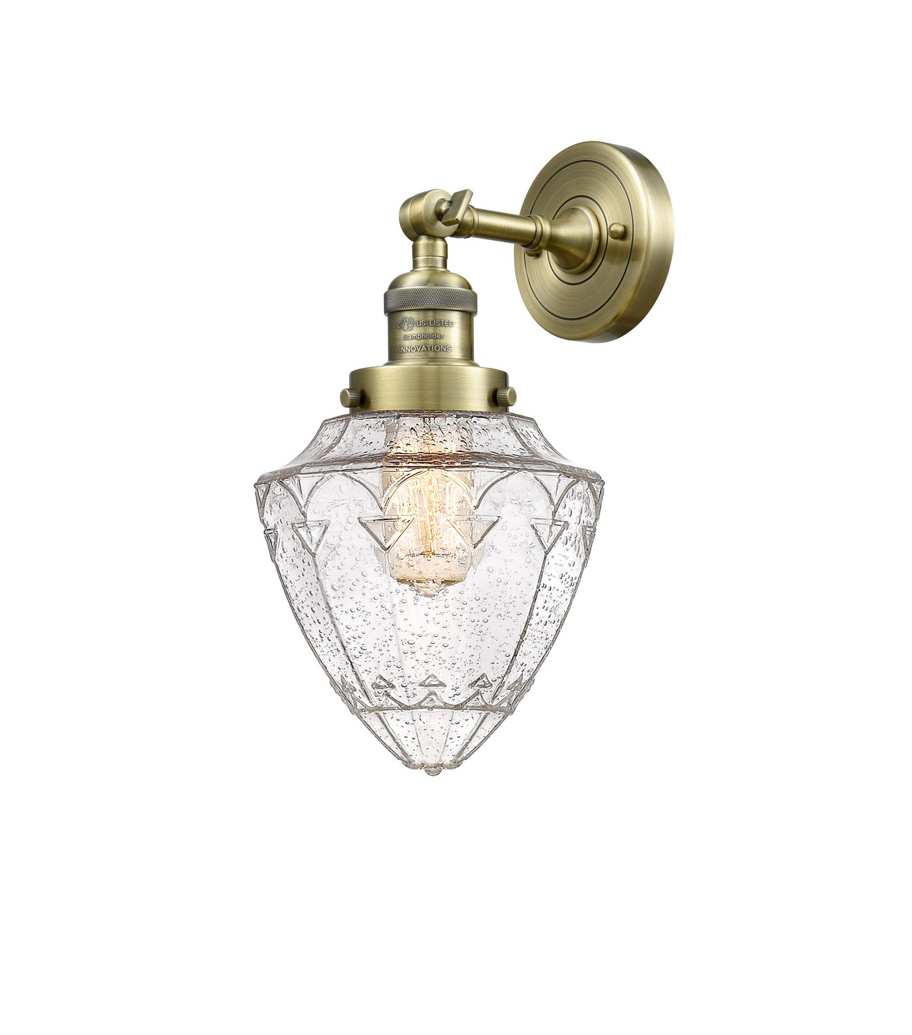 One Light Wall Sconce by Innovations - Franklin Restoration Collection, Antique Brass Finish - 203-AB-G664-7