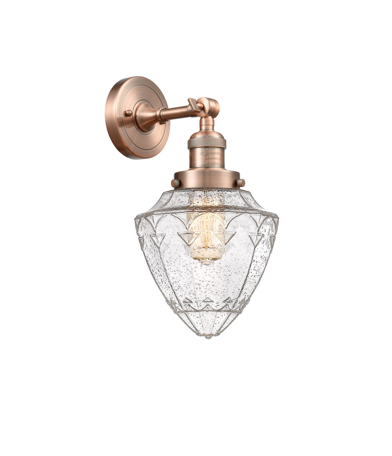 One Light Wall Sconce by Innovations - Franklin Restoration Collection, Antique Copper Finish - 203-AC-G664-7