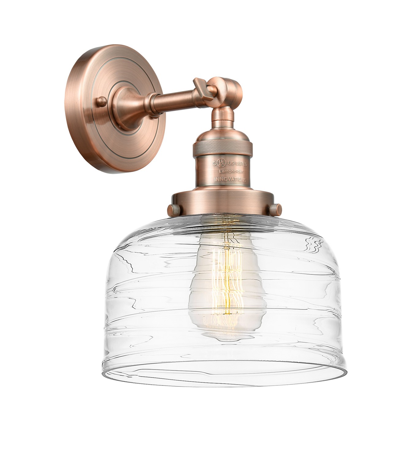 One Light Wall Sconce by Innovations - Franklin Restoration Collection, Antique Copper Finish - 203-AC-G713